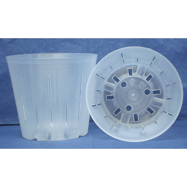 Clear Plastic Pot for Orchids 5 1/2 inch Diameter Quantity 3